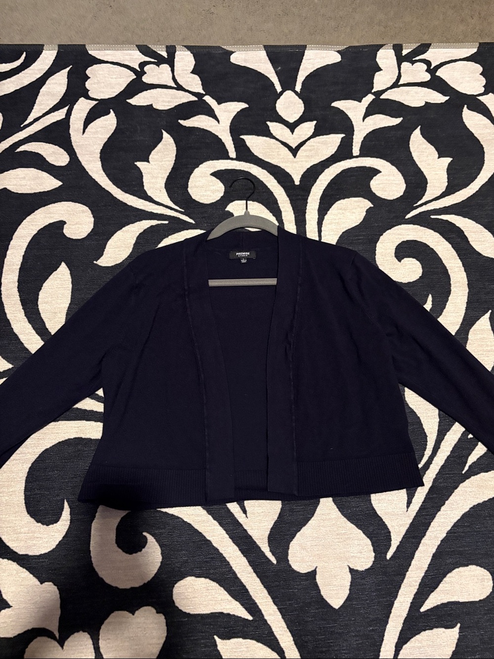 Premise Navy Open-Front Petite Cardigan